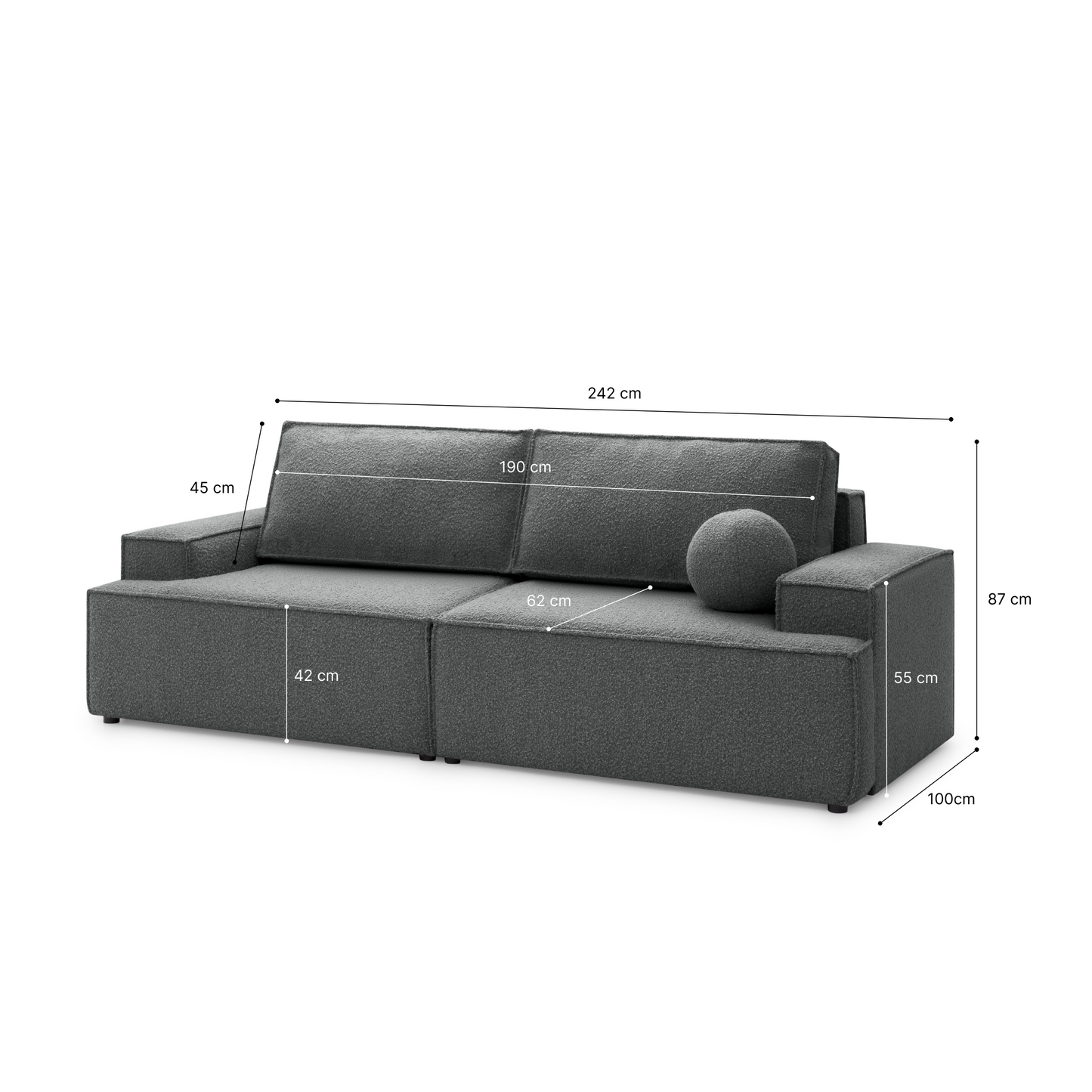Faro - kompaktowa sofa mini