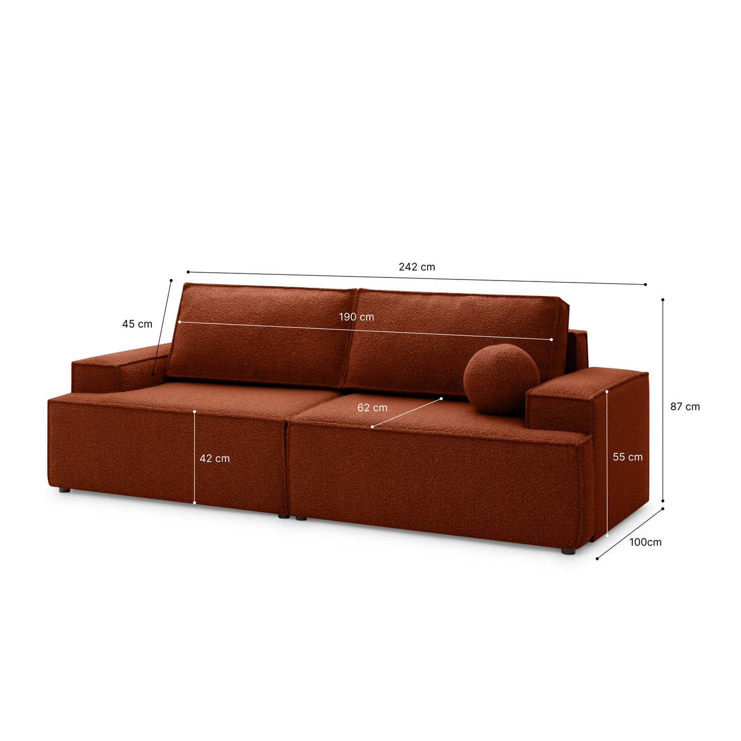 Faro - kompaktowa sofa mini