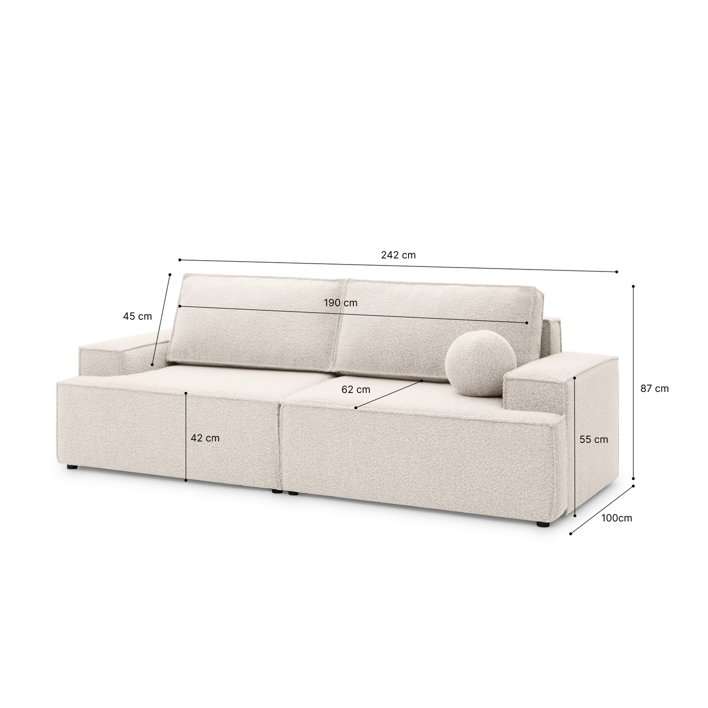 Faro - kompaktowa sofa mini