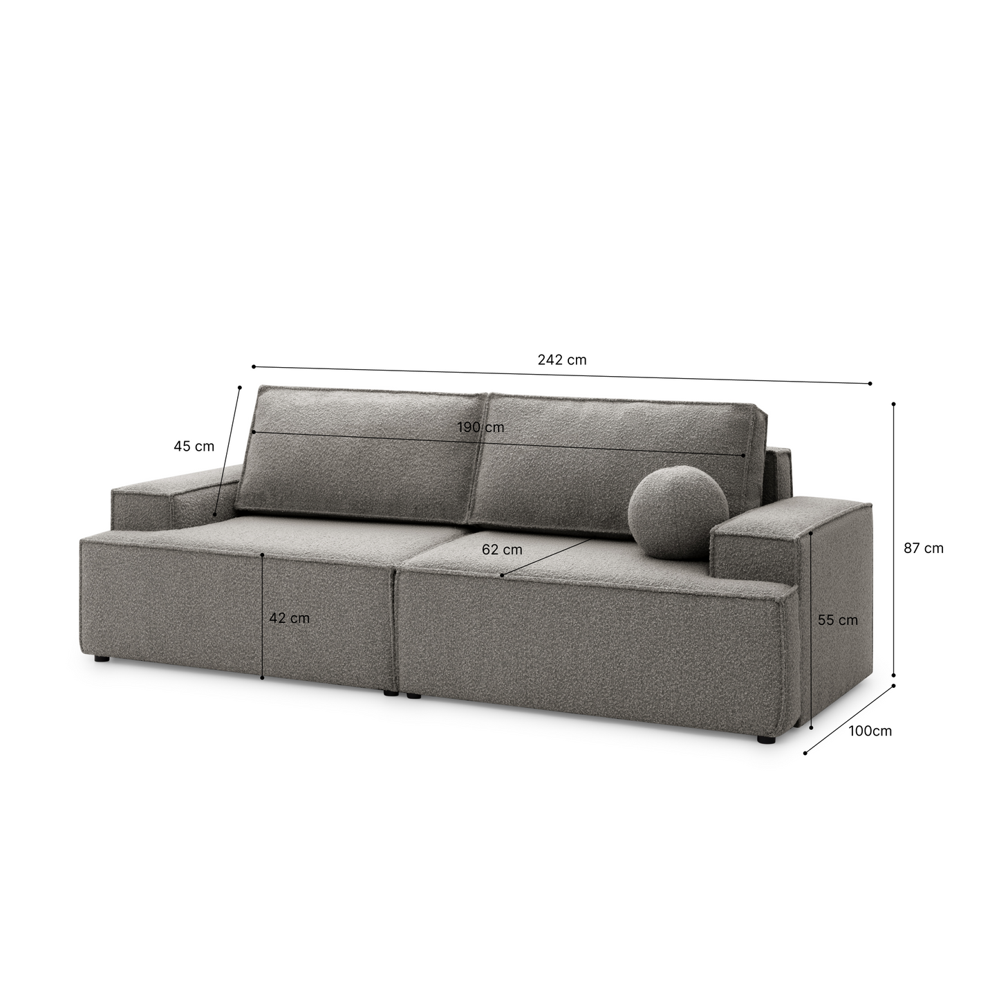 Faro - kompaktowa sofa mini